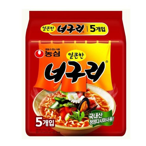 Nongshim Neoguri Ramen Mild & Spicy 120g × 5 Pack