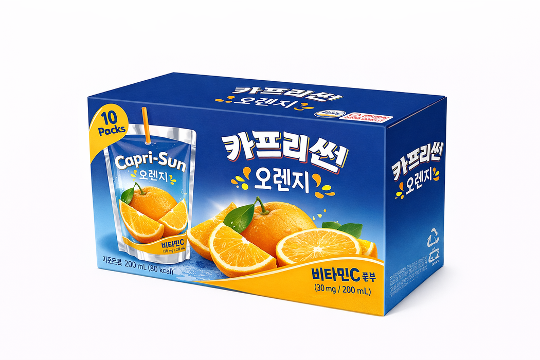 농심 카프리썬 (사과/사파리/오렌지/오렌지&amp;망고/정글/푸날람) 200ml*10EA