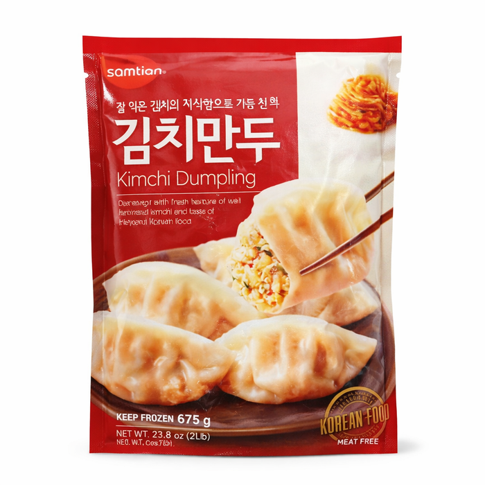 SamLip Kimchi Dumpling Frozen Korean Mandu 675g – Spicy & Savory